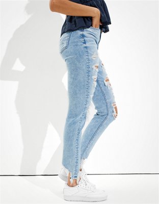 AE Stretch Ripped Mom Jean