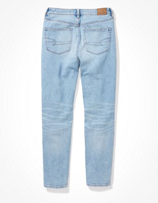 AE Stretch Ripped Mom Straight Jean