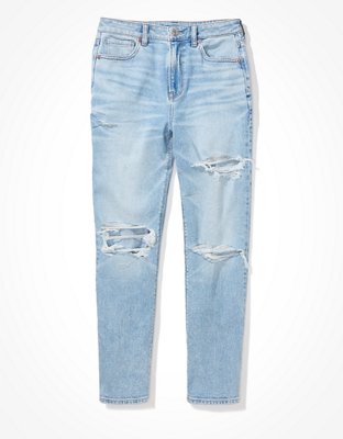 light wash jeans with rips