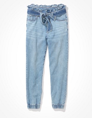 Женские джинсы American Eagle AE Super High-Waisted Denim Jogger — фото 3