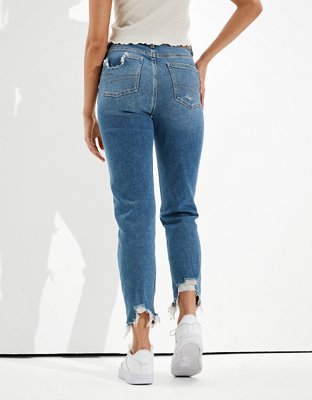 american eagle stretch mom straight jeans