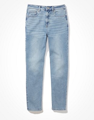 AE Stretch Straight Mom Jeans