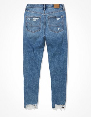 high waisted crossover jeans