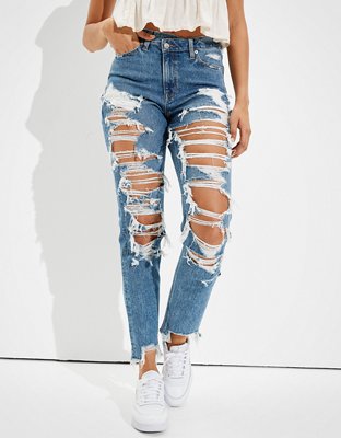 ripped mom jean