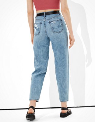 ae ripped baggy mom jeans