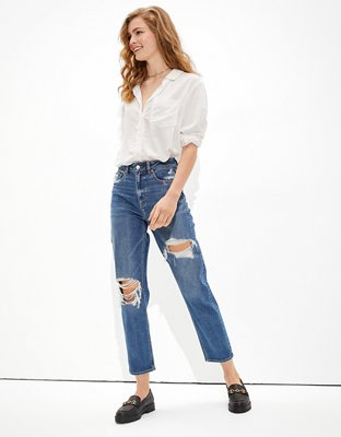 AE Stretch Mom Straight Jean