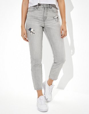 Женские джинсы American Eagle AE x Peanuts Ripped Mom Jean — фото 6