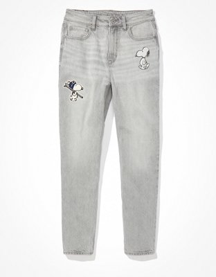 Женские джинсы American Eagle AE x Peanuts Ripped Mom Jean — фото 3