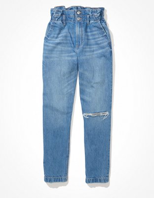 GRAPENT Relaxed Fit Distressed Mom Jeans