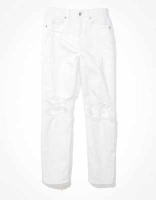 AE Stretch Ripped Mom Straight Jean