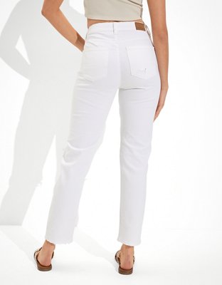 AE Stretch Ripped Mom Straight Jean