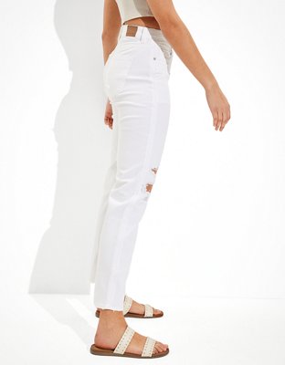 AE Stretch Ripped Mom Straight Jean