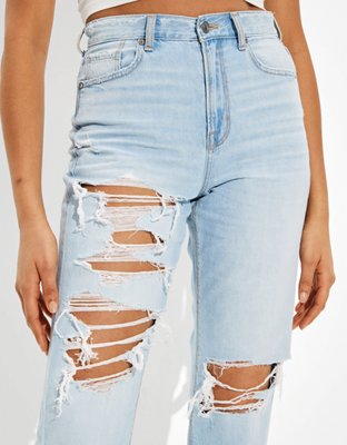 Женские джинсы American Eagle AE Ripped Mom Straight Jean — фото 5