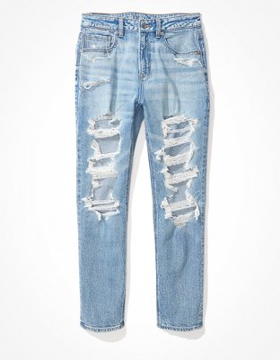 Buy Women's Mom Ripped Distressed Jeans Online