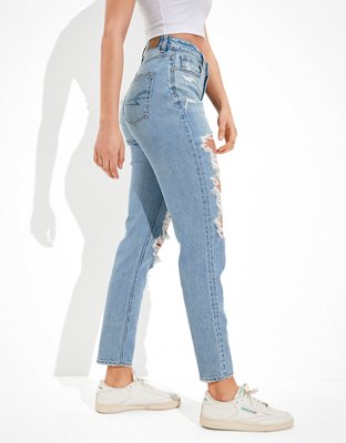 AE Stretch Ripped Mom Jean