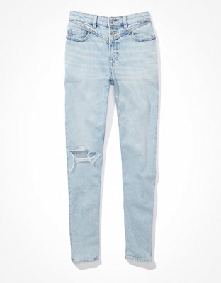 AE Stretch Ripped Mom Jean