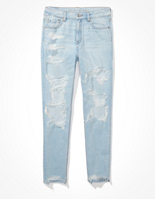 american eagle white high waisted jeans