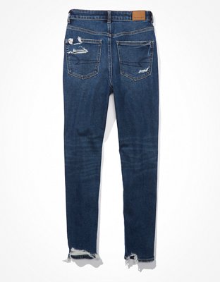 AE Stretch Ripped High V-Rise Mom Jean