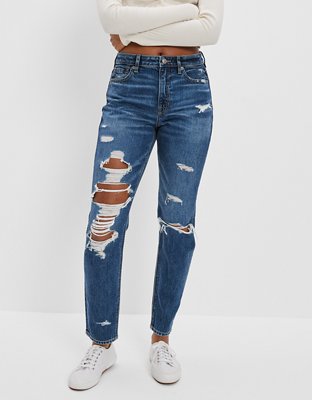 AE Strigid Ripped Mom Jean