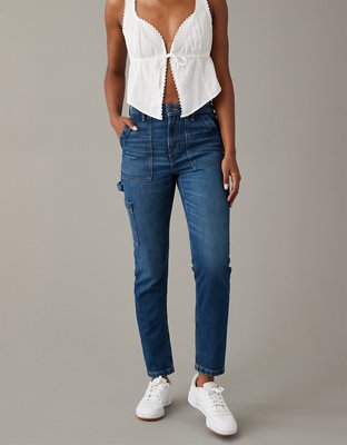 Jean Mom Fit para Mujer Tiro alto Elastano American Eagle AMERICAN EAGLE