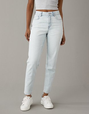Women's High Waisted Jeans  Mom, Flared & White - Matalan