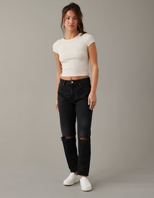 Black distressed store jeans american eagle