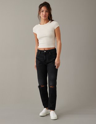 Shoreside- plus size black mom jeans