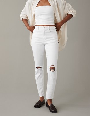 Mom cheap white jeans