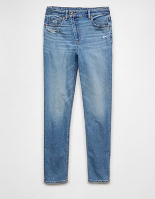AE Stretch Mom Jean con rasgados
