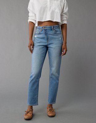 AE Stretch Ripped Mom Jean