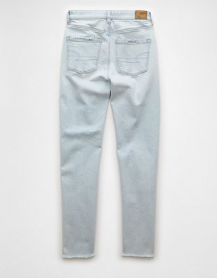 AE Strigid Ripped Crackle Mom Jean