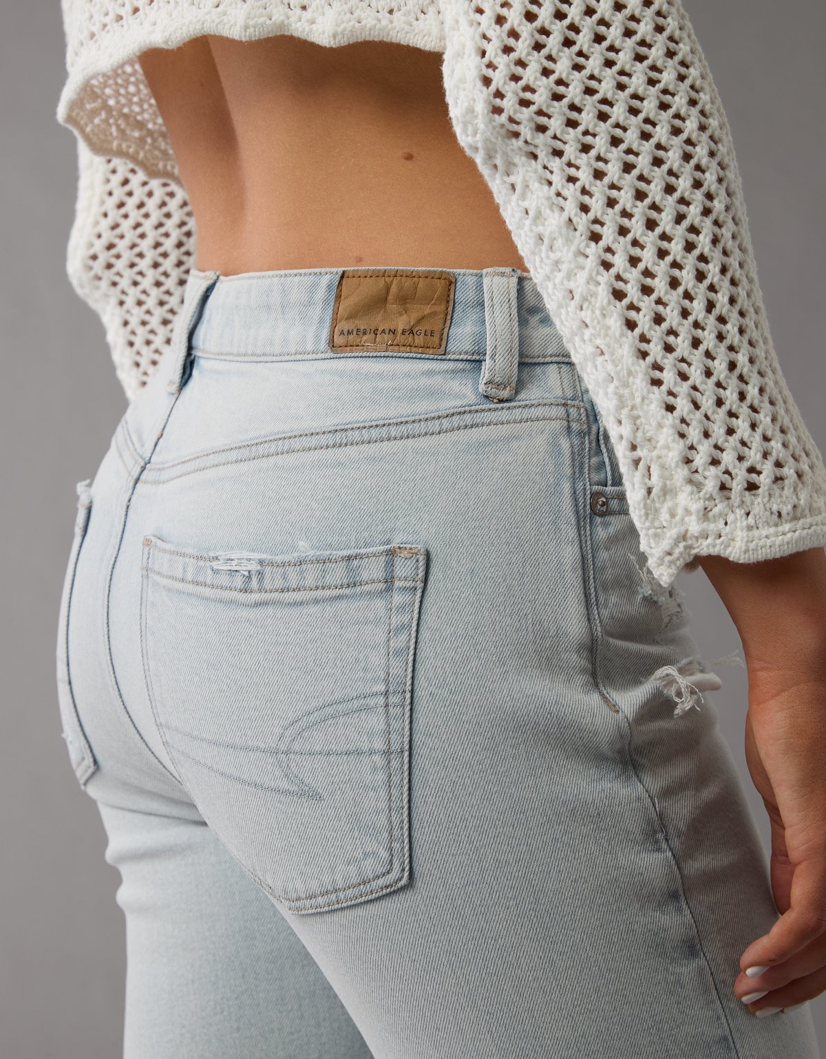 AE Strigid Ripped Mom Jean - image 2