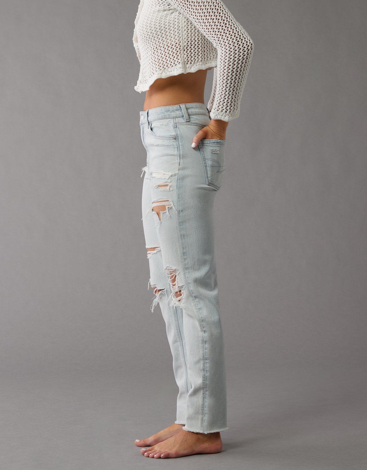 AE Strigid Ripped Mom Jean - image 5