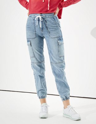 ae high waisted denim jogger
