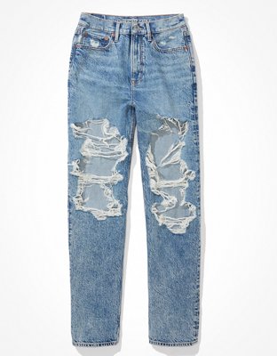 ae ripped baggy mom jeans