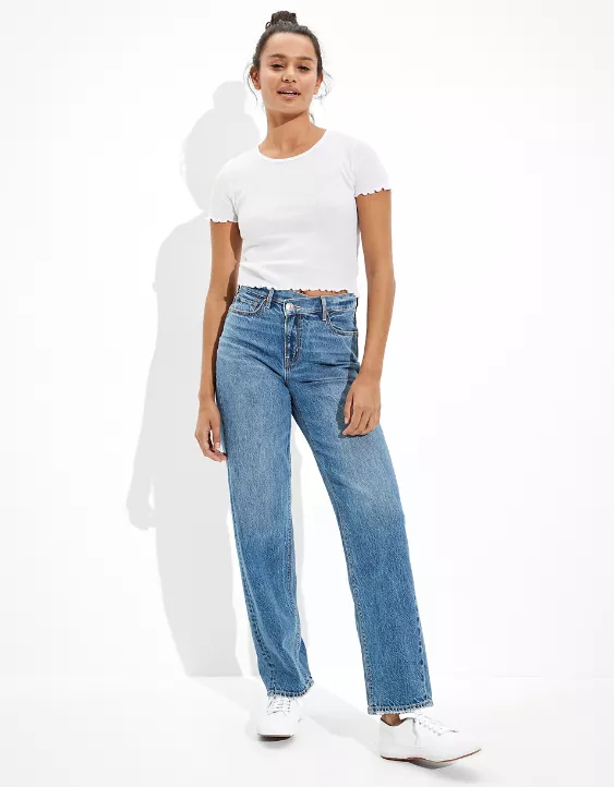 AE Crossover Baggy Mom Jean