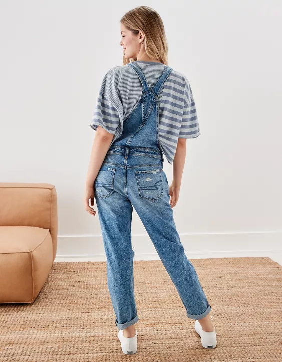 AE Ripped Denim Tomgirl Overall