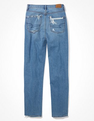 AE Ripped Highest Waist Baggy Straight Jean