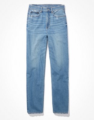 ae ripped highest waist baggy straight jean