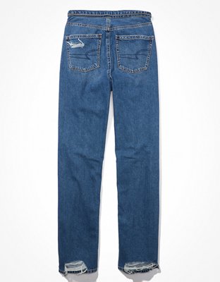 AE Highest Waist Ripped Baggy Straight Jean