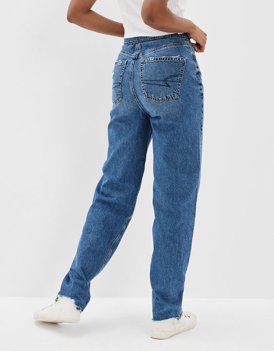 AE Highest Waist Baggy Straight Jean con rasgados