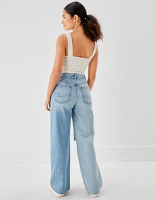 AE Ripped Super High-Waisted Baggy Wide-Leg Jean