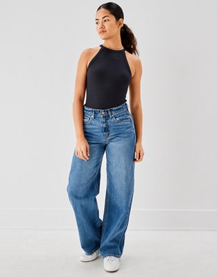 Ae Women's Super High-Waisted Wide-Leg Jean