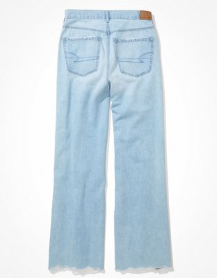AE Super High-Waisted Baggy Wide-Leg Jean con rasgados