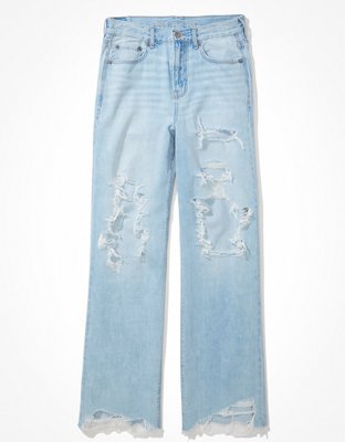 AE Ripped Super High-Waisted Baggy Wide-Leg Jean