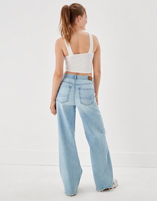 AE Ripped Super High-Waisted Baggy Wide-Leg Jean