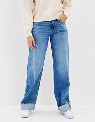 ae low rise baggy straight jean