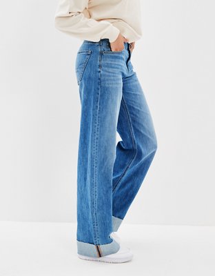 ae low rise baggy straight jean