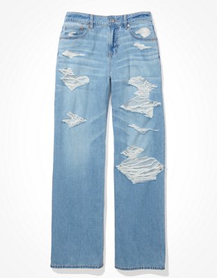 AE Ripped Low-Rise Baggy Wide-Leg Jean