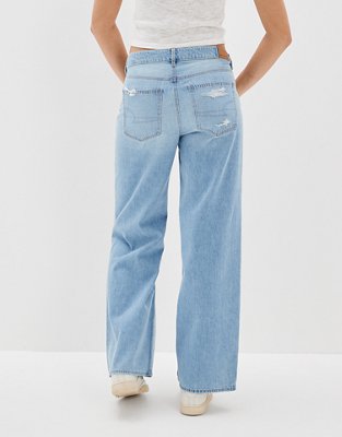 Женские джинсы American Eagle AE Ripped Low-Rise Baggy Wide-Leg Jean — фото 2